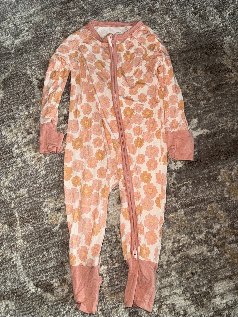 In my jammers orange floral bamboo